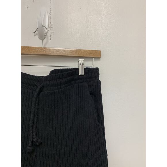 For Days Black Ribbed Flare Sweatpants Medium - Picture 2 of 4